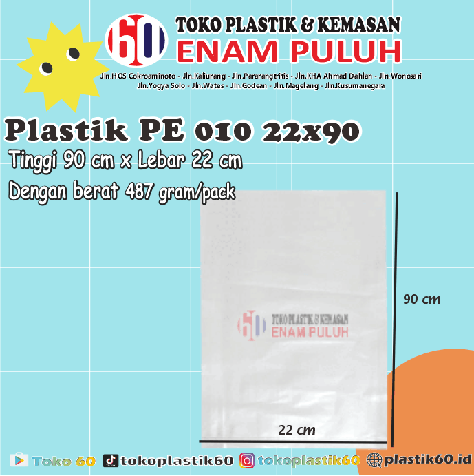Plastik PE 010 22x90
