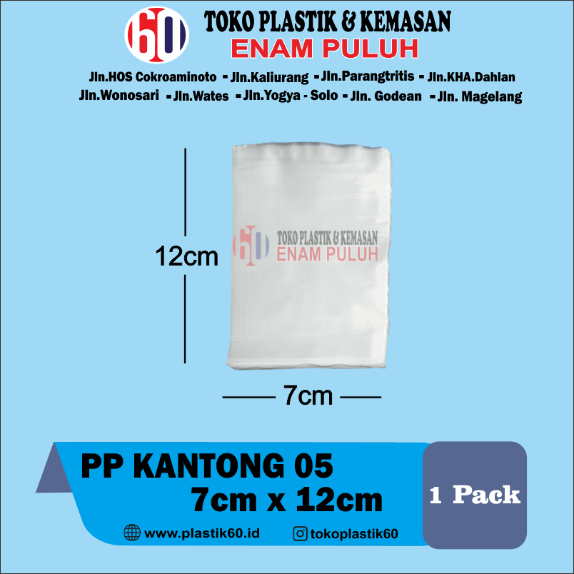 Pp kantong 05 07x12