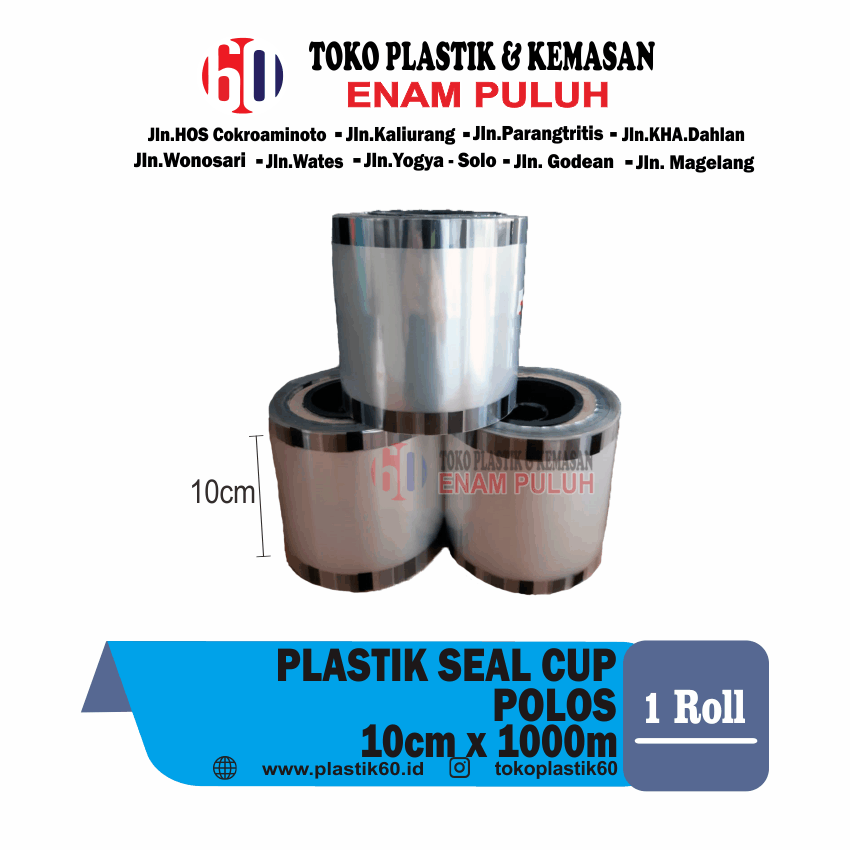 Plastik seal cup 10x1000m polos