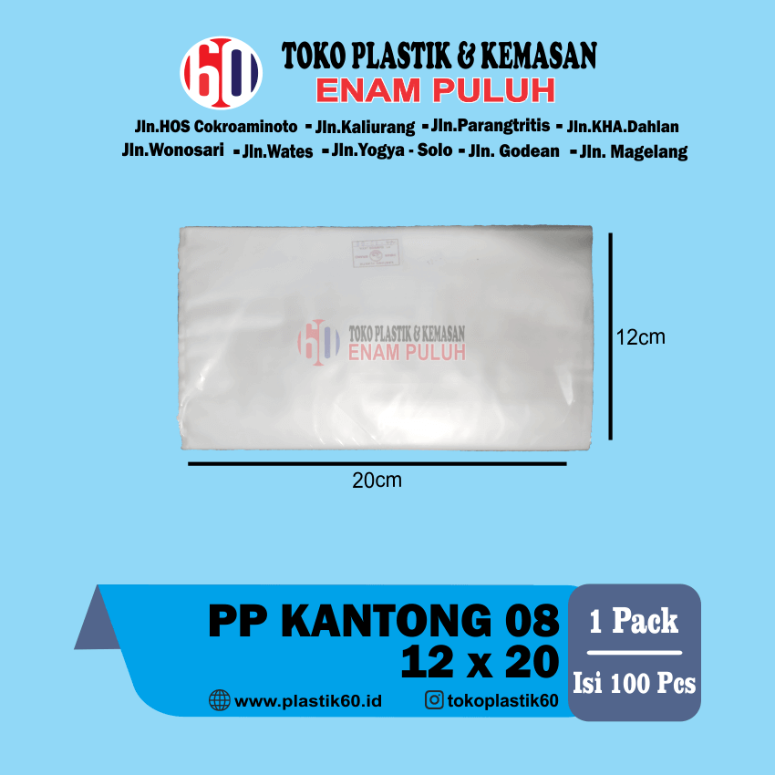 Pp kantong 08 12x20