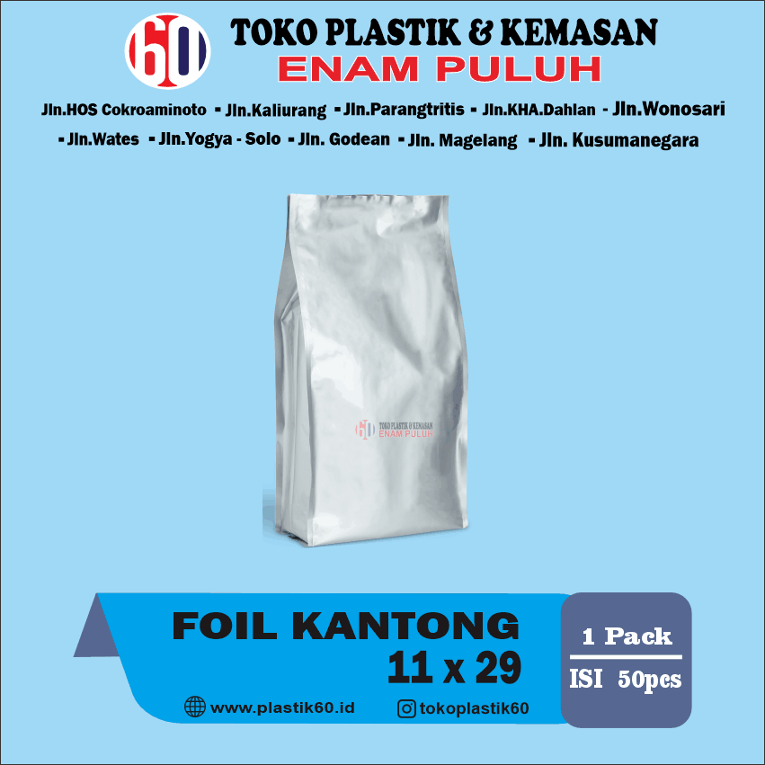 Foil kantong gaset 11x29 (50pcs)