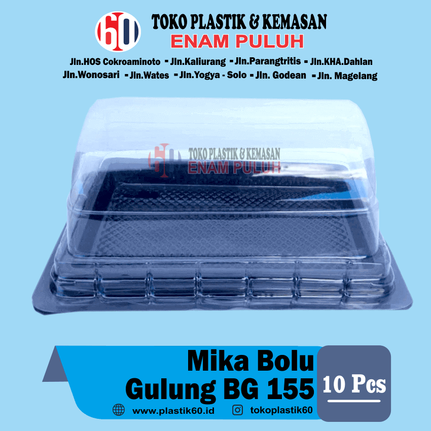 Mika bolu gulung BG 155 + tutup (10 pcs)