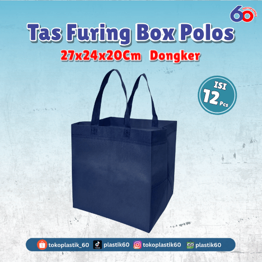 Tas Furing Box Polos 27x24x20 Dongker (12 pcs)