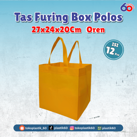 Tas Furing Box Polos 27x24x20 Oren (12 pcs)