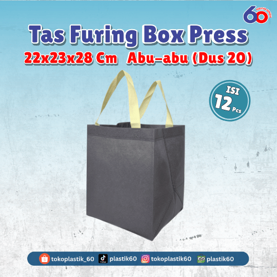 Tas Furing Box Press 22x23x28 Abu-abu (Dus 20) (12 pcs)