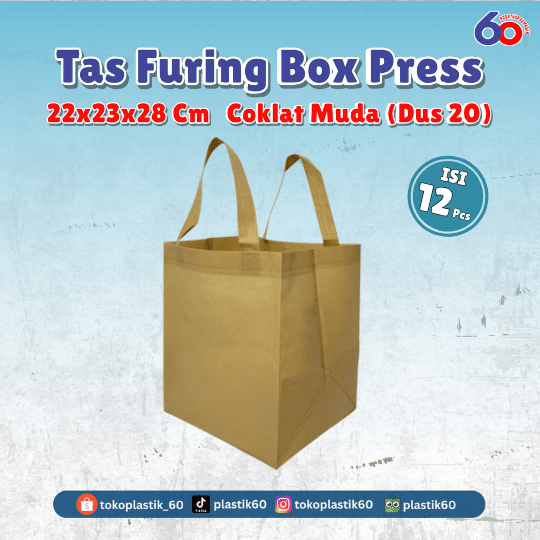 Tas Furing Box Press 22x23x28 Coklat Muda (Dus 20) (12 pcs)