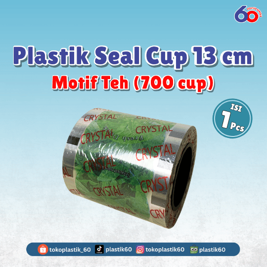 Plastik Seal Cup 13 cm Motif Teh (700 cup)