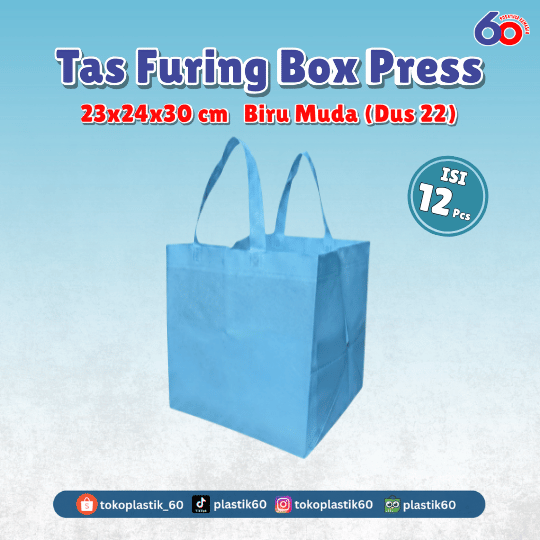 Tas Furing Box Press 23x24x30 Biru Muda (Dus 22) (12 pcs)