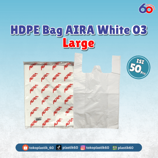 HDPE Bag AIRA White 03 Large (50 pcs)