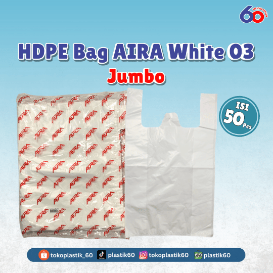 HDPE Bag AIRA White 03 Jumbo (50 pcs)