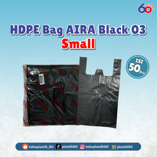HDPE Bag AIRA Black 03 Small (50 pcs)