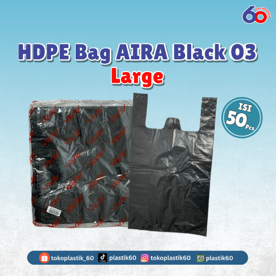 HDPE Bag AIRA Black 03 Large (50 pcs)