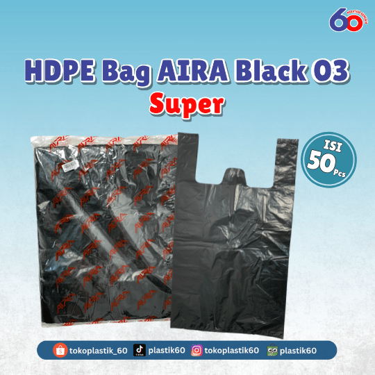 HDPE Bag AIRA Black 03 Super (50 pcs)