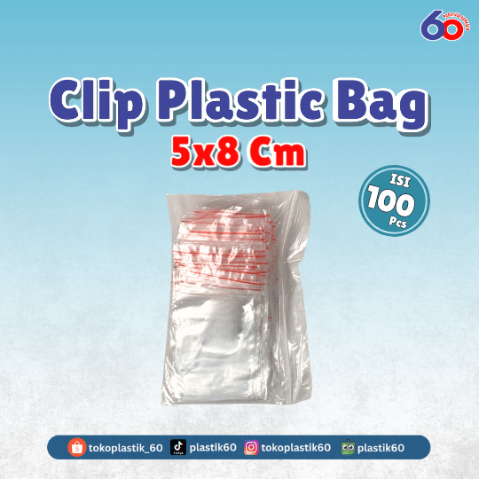 Clip Plastic Bag 5x8 cm (100 pcs)