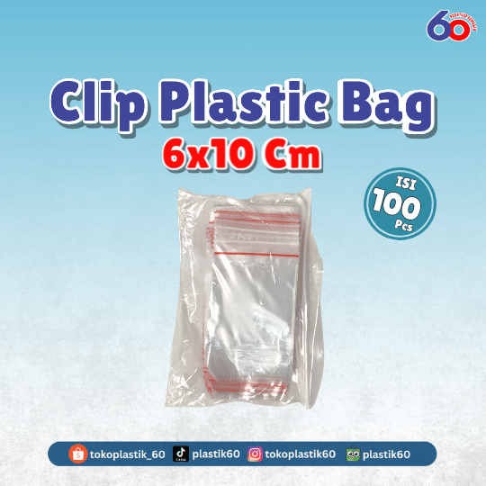 Clip Plastic Bag 6x10 cm (100 pcs)