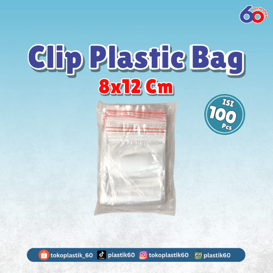 Clip Plastic Bag 8x12 cm (100 pcs)