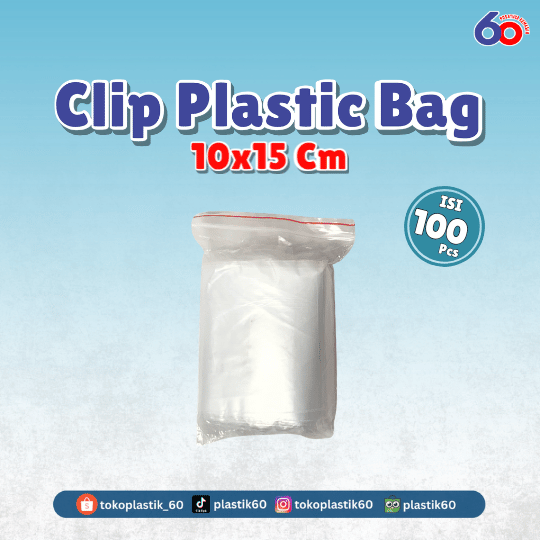 Clip Plastic Bag 10x15 cm (100 pcs)