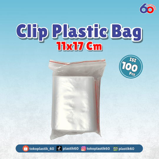 Clip Plastic Bag 11x17 cm (100 pcs)
