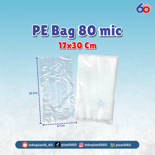PE Bag 80 mic 17x30