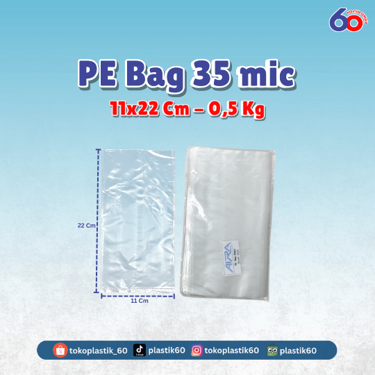PE Bag 35 mic 11x22 0,5 Kg